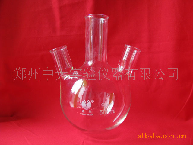 【普通口三口烧瓶 1000ml 三颈烧瓶 斜口三口烧