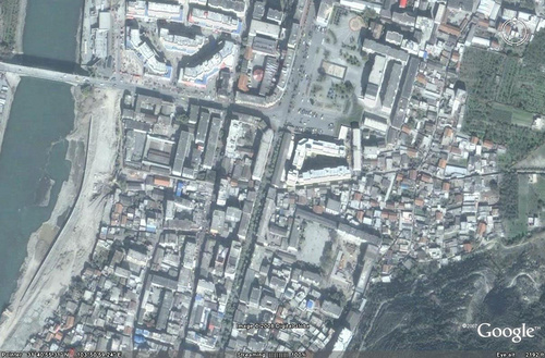 这个是Google提供的震前茂县的卫星地图