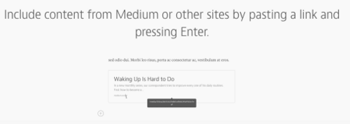 Medium编辑界面:插入链接回车