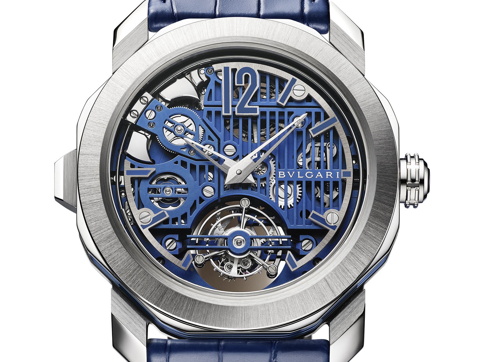 新表bvlgari推出蓝色版octoromabluecarillontourbillon西敏寺钟乐三
