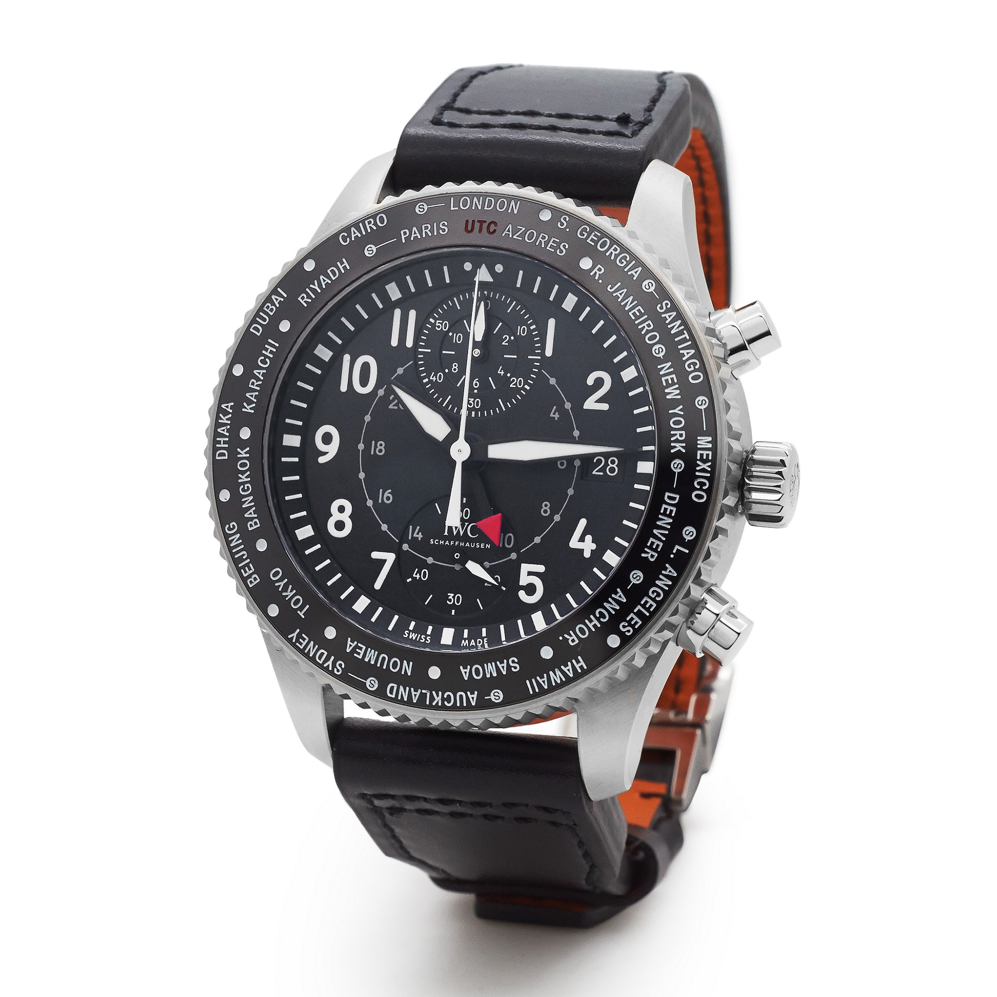 iwc 万国 pilot"s watch timezoner 飞行员世界时区计时码表