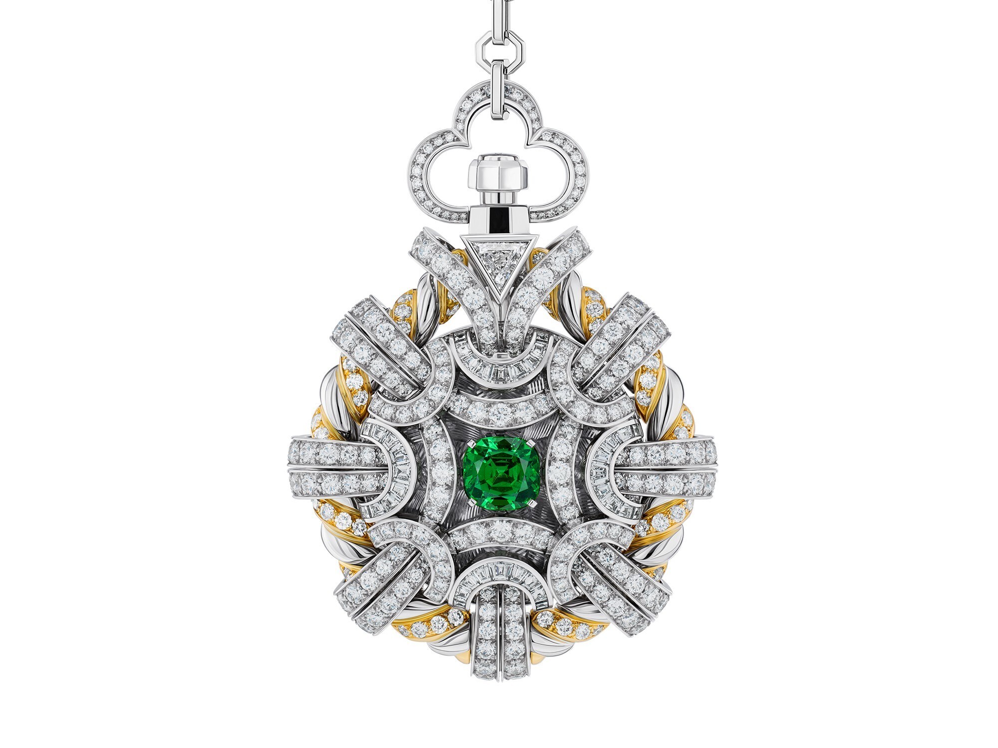 Louis Vuitton 路易威登 Phenomenal 沙弗莱石怀表(图1)