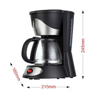 New Black Plastic Capacity 0.7L Home Office Automatic Drip Coffee Maker # eBay