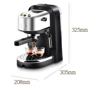 New Black Plastic Capacity 1.1L Home Commercial Semi-Automatic Coffee Maker ^ eBay