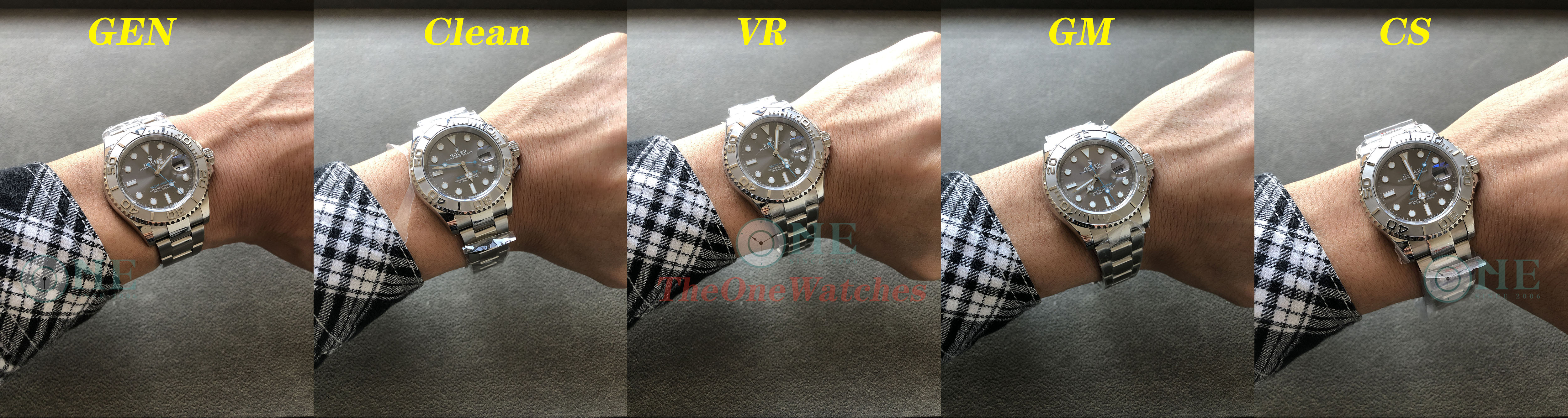 Grey Yacht-Master 126622-0001 Gen, Clean, VR, GM, CS Comprehensive 