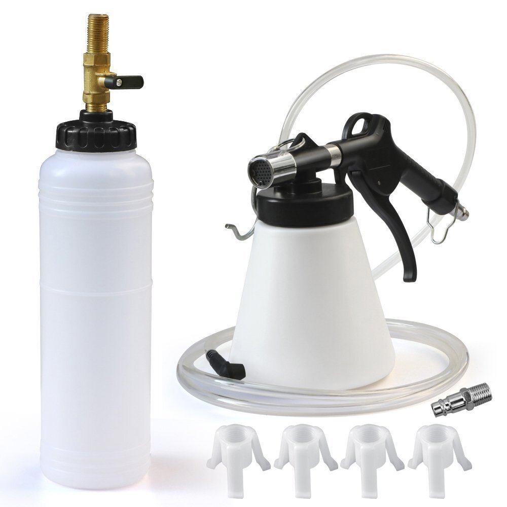 1L Brake & Clutch Fluid Bleeder Bleeding Vacuum Type Kit Pneumatic 2 Pc
