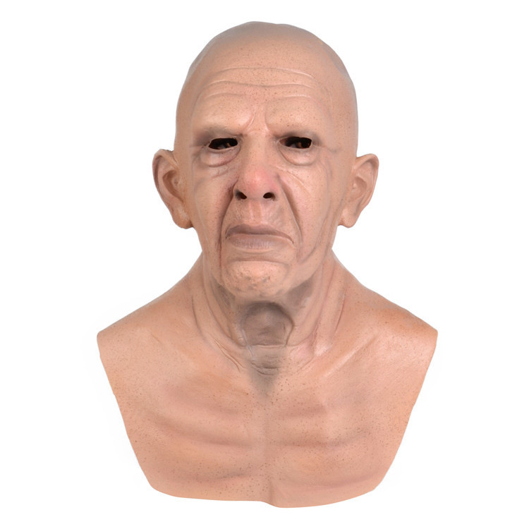 Máscara realista Disfraz Cosplay Fiesta Halloween Decoración Látex Viejo Hombre Máscara Disfraz - Imagen 3 de 5
