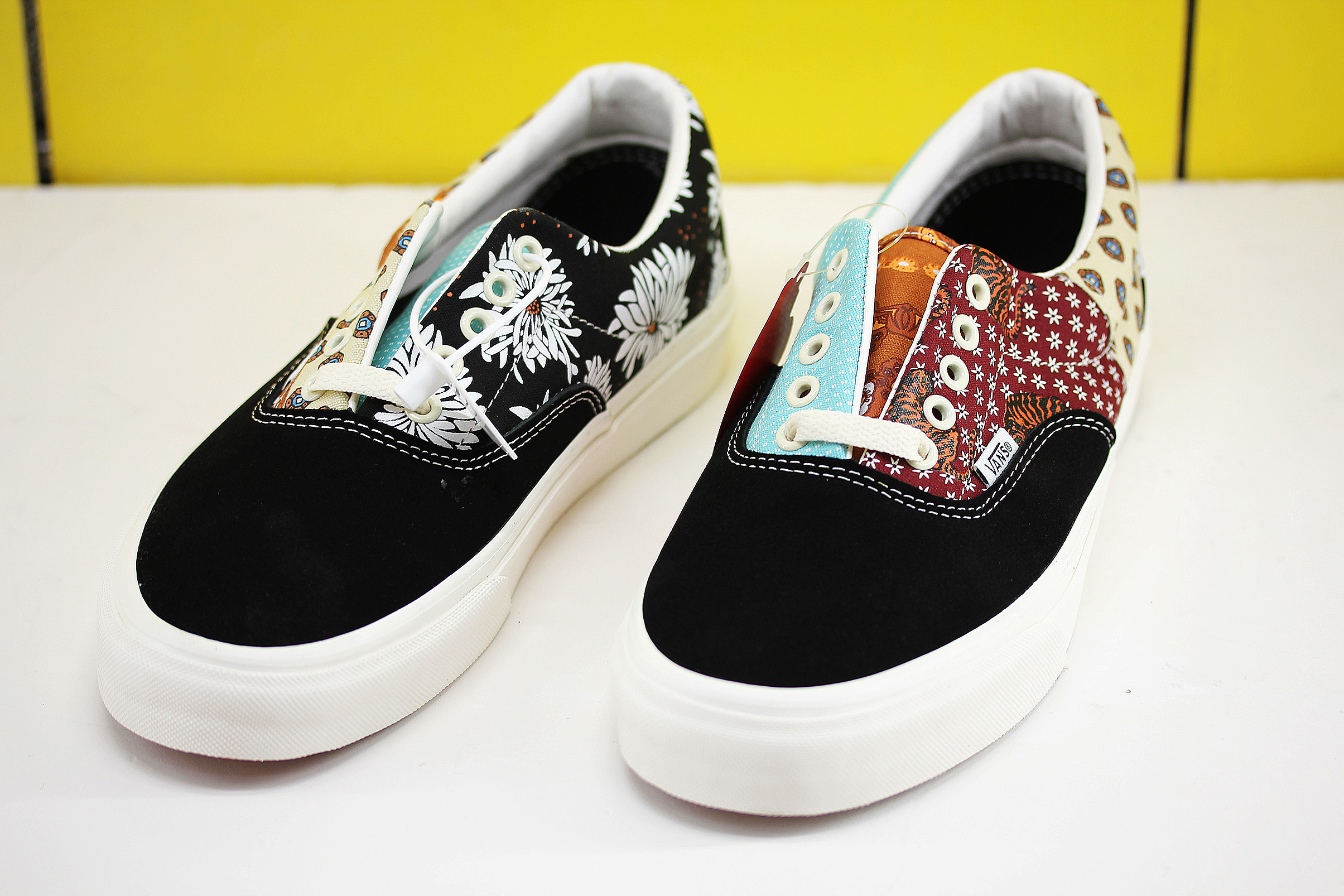 vansaut复古限定腰果花拼接不对称棋盘复古帆布鞋vn0a4bv61io情侣款