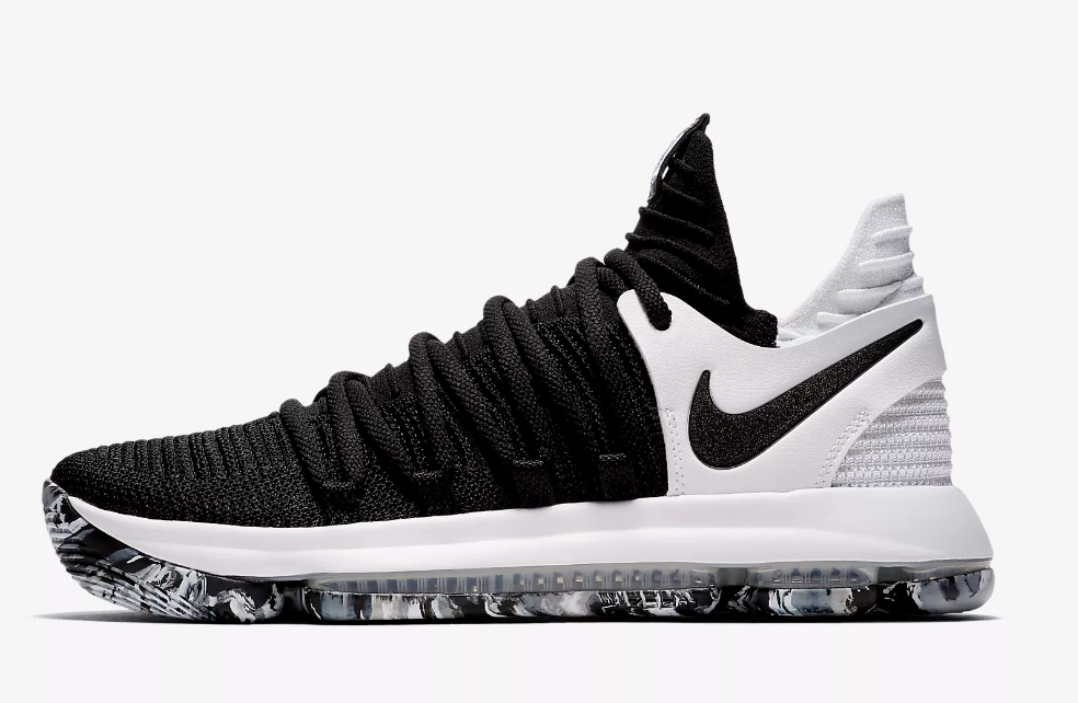 40-46 nike zoom kd10 黑白色 897816-008