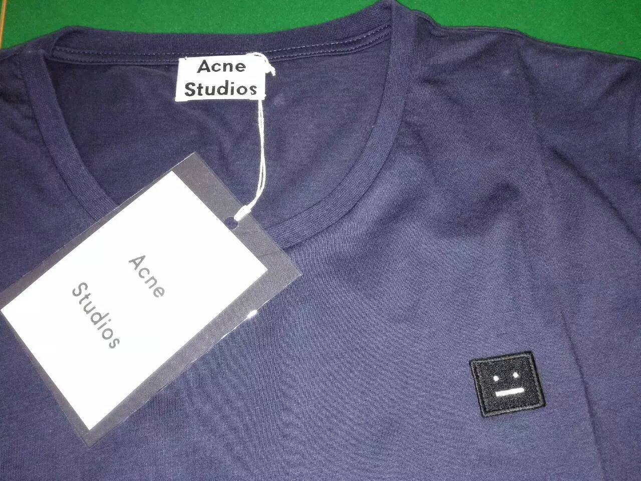 acne笑脸情侣款笑脸tee恤五色批发