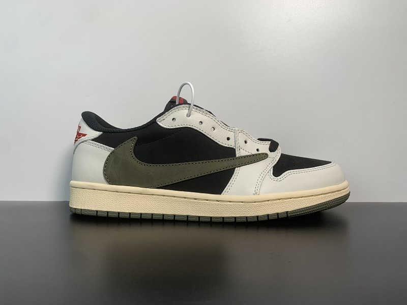 性价比版本 Travis Scott x AJ 1 Low OG “Olive”橄榄绿低帮。货号：DZ4137-106 尺码：36-47.5