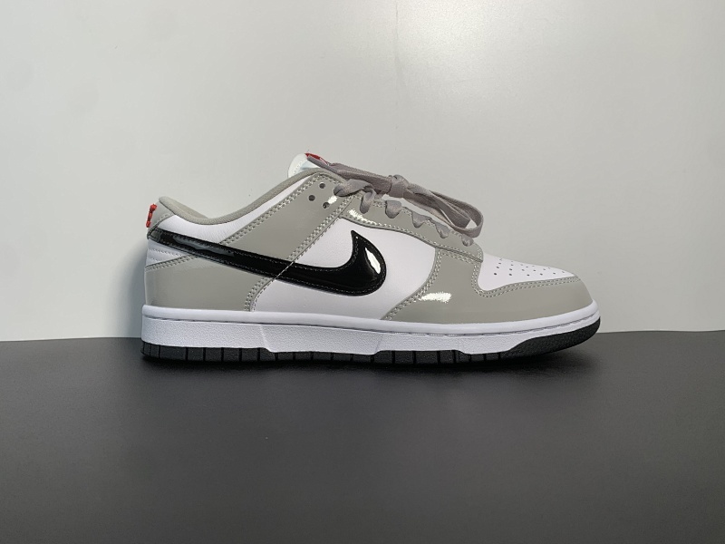 Dunk Low 灰白漆皮  DQ7576-001 尺码：36 36.5 37.5 38 38.5 39 40 40.5 41 42 42.5 43 44 44.5 45 46