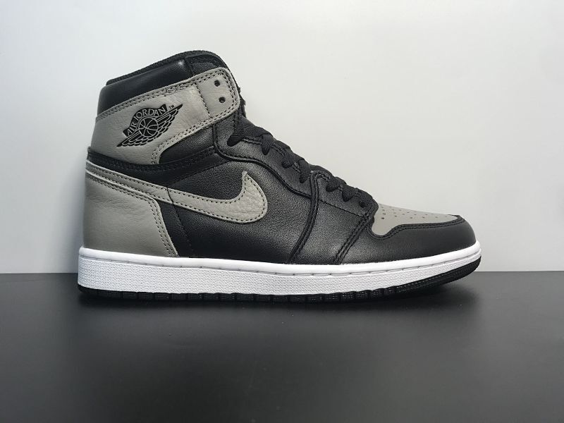 Air Jordan 1“ Shadow”AJ1乔丹一代高帮百搭文化运动篮球鞋“酷灰伯爵黑灰影子”555088-013