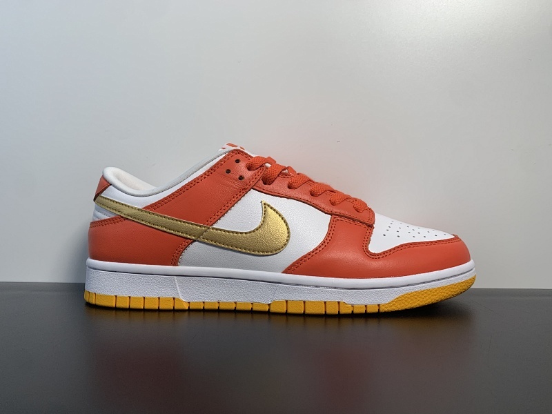 Dunk Low “Golden Orange” 白橙金钩复古低帮休闲滑板板鞋DQ4690 800 尺码36-46