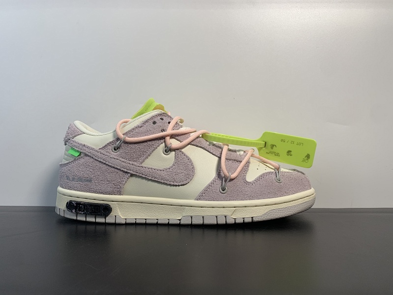 OFF-WHITE x Nike Dunk Low “The 50”麂皮 货号：DJ0950-100 白黑 36-47