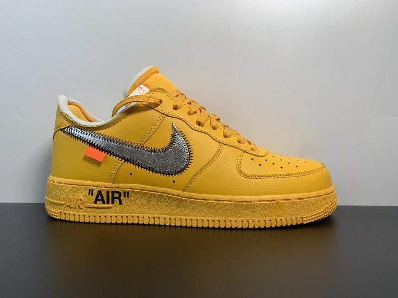 OFF-WHITE x Nike Air Force 1 “University Gold” 货号：DD1876-700
