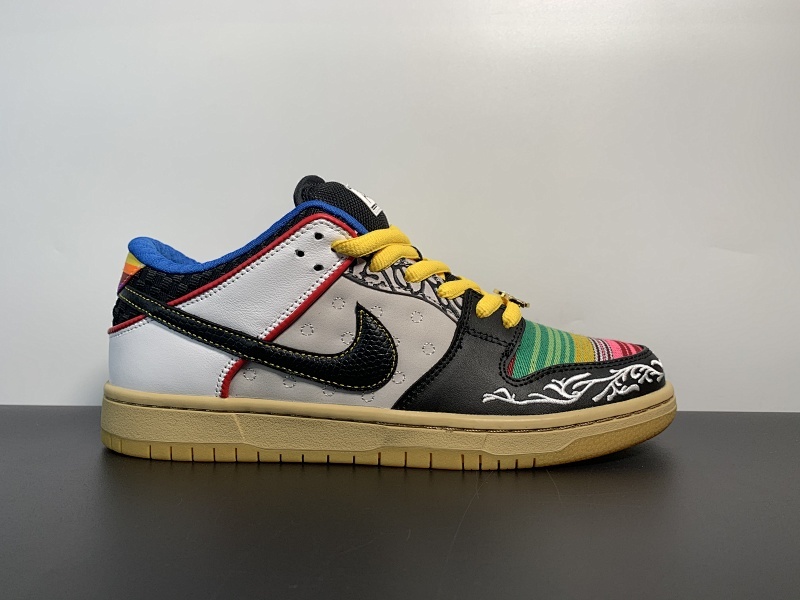 耐克Nike SB Dunk Low " What The Paul " 彩色拼接 不对称鸳鸯 CZ2239-600  尺码：36-47.5