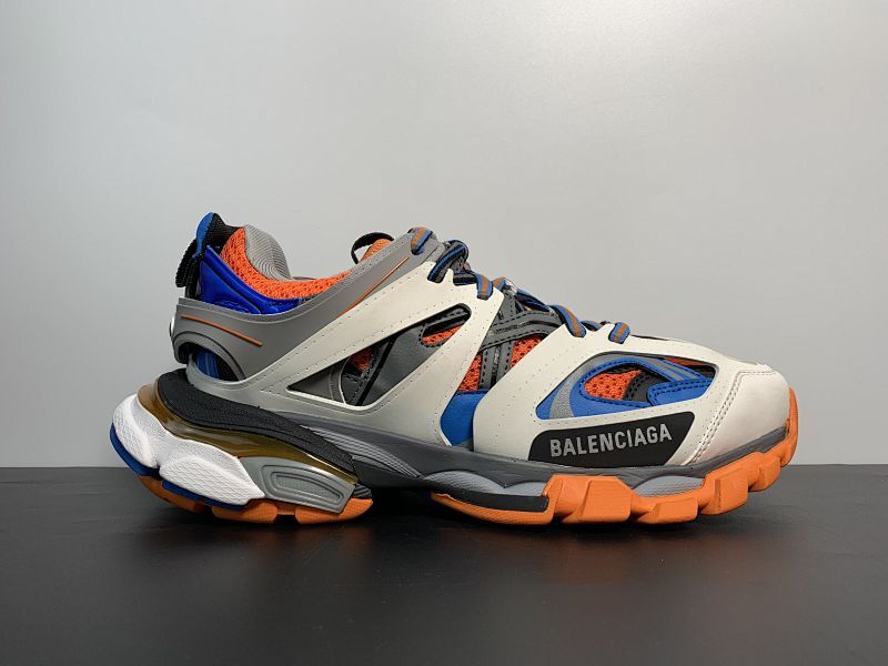【DA80BA】巴黎世家3.0 三代户外‮念概‬鞋 Balenciaga Sneaker Tess s.Gomma MAILLE WHITE/ORANGE 纯‮版原‬本 35-45
