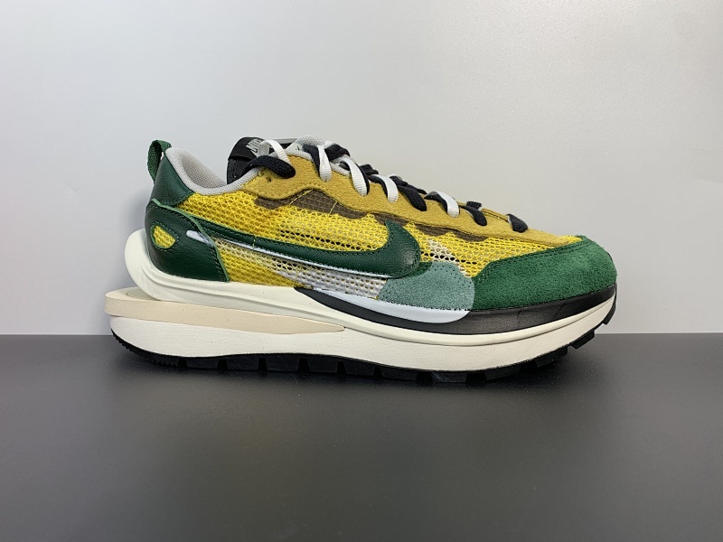 H12 Sacai x NK VaporWaffle 'Black White' 黄绿配色 独原纸板 奥地利进口玻璃冲刀 原厂高频印刷字体 正确墨绿色皮料 货号：CV1363-700  尺码36-46