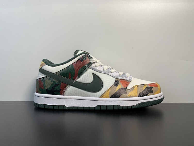 耐克Nike SB Dunk Low SE 扣篮系列低帮休闲运动滑板板鞋“迷彩不对称鸳鸯” DH0957-100​ 尺码36-46