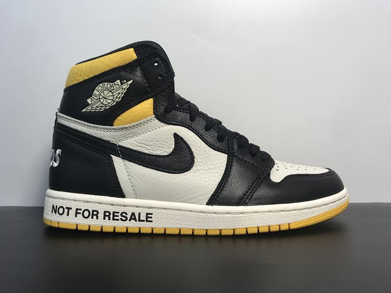 Air Jordan 1 NRG No L’s  AJ1禁止转卖黑黄36-46  货号：861428-107  实拍欣赏
