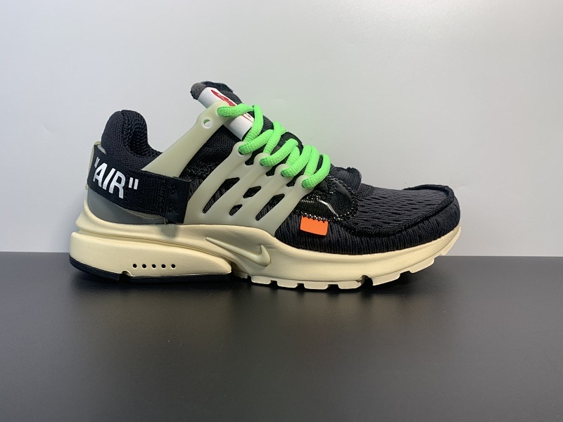 ow耐克王 原色 黑米黄 尺码：36-46 NIKE x OFF-WHITE AIR PRESTO THE TEN 解构 袜子跑鞋 AA3830-001
