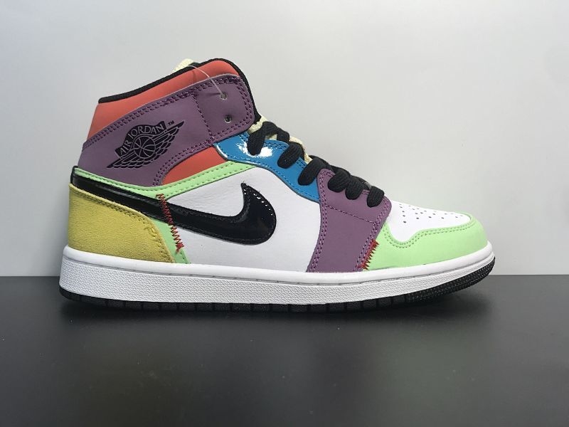 【BA60DA】AIR JORDAN 1 MID SE Lightbulb 灯泡 女鞋为原厂内置全掌气垫 A模大底  头层小牛皮 鞋舌AJ原厂专用牛津布+AJ专用反口珍珠布+原厂无杂质高弹内里海棉+特