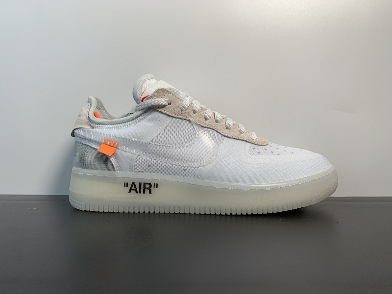 H12。Nike Air Force 1 Low X OW联名“透灰白”AO4606-100 尺码：39-46