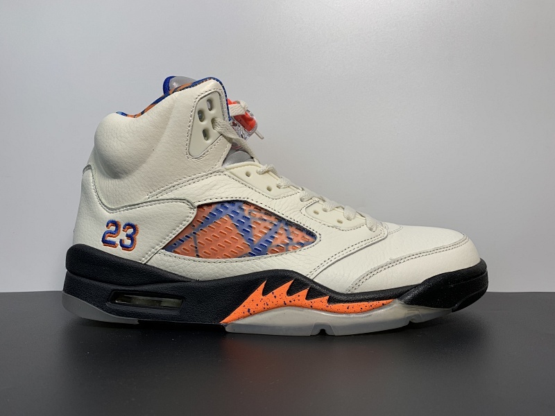 【DA50BA】Nike Air Jordan 5 “International Flight 国际航班尼克斯蓝橙篮球鞋136027-148 尺码：40-47.5