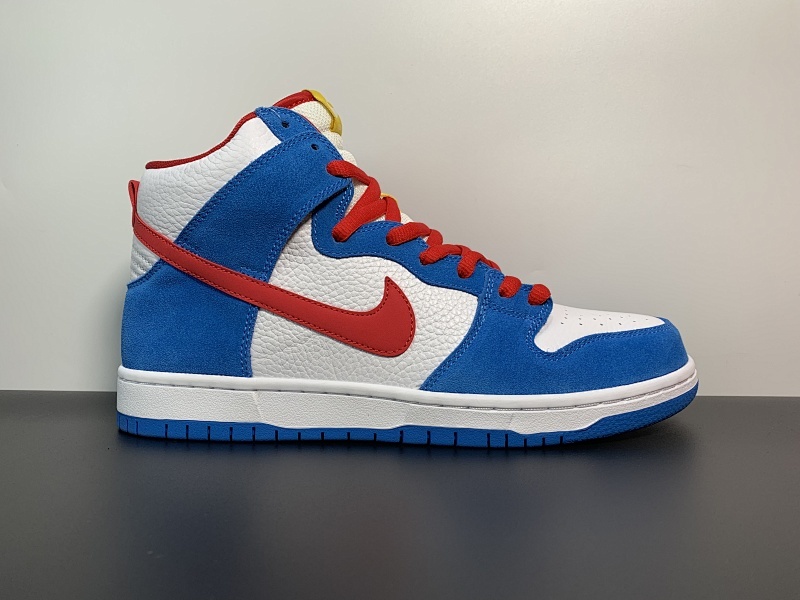独家纯原 NK SB Dunk High Pro Iso“Photo Bule”机器猫 林允同款 市面唯一原厂aadesa皮料 是不是原厂皮料看纹路对比 拒绝文案杀猪 正确鞋舌百宝袋设计细节 原厂织唛