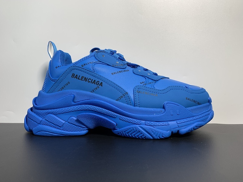 Balenciaga Triple S 纯蓝弹幕 巴黎世家  正确字体电绣 尺码35-45