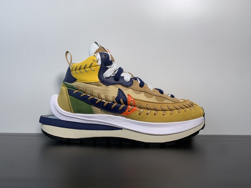 Jean Paul Gaultier x sacai x Nk VaporWaffle "Sesame" 三方联名合作款经典华夫缝合中帮跑鞋 货号 DH9186-200 Size 36～46