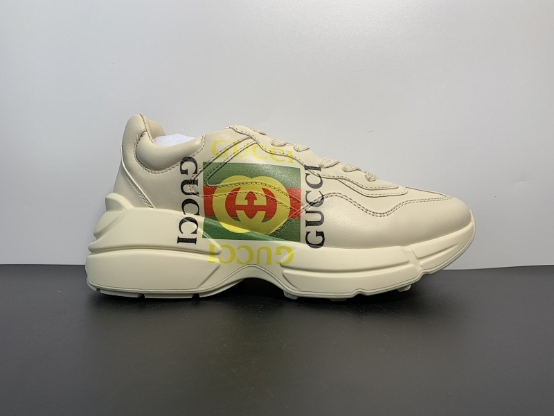 【DA80BV】Gucci/古驰 Rhyton Vintage Trainer Sneaker 联名款老爹鞋/印花款 原装意大利进口 里外全皮 全套包装 全头层顶级软牛皮  尺码：35-45