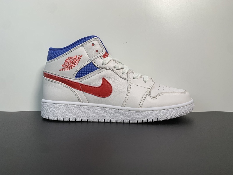 Air Jordan 1 Mid “University Red”爱国者白兰红 货号：BQ6472-164 尺码：36-46