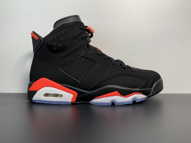 Air Jordan 6 Retro黑红 男子文化篮球鞋 384664-060  尺码：40～47.5
