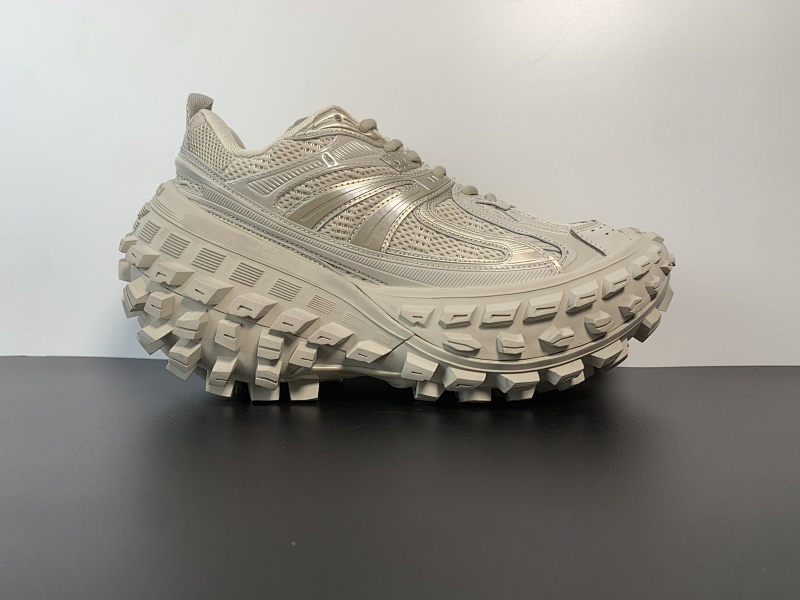 BALENCIAGA Defender Rubber Platform Sneakers卫士系列低帮坦克履带轮胎型越野户外增高厚底休闲运动慢跑鞋#米色做旧 尺码：35～46