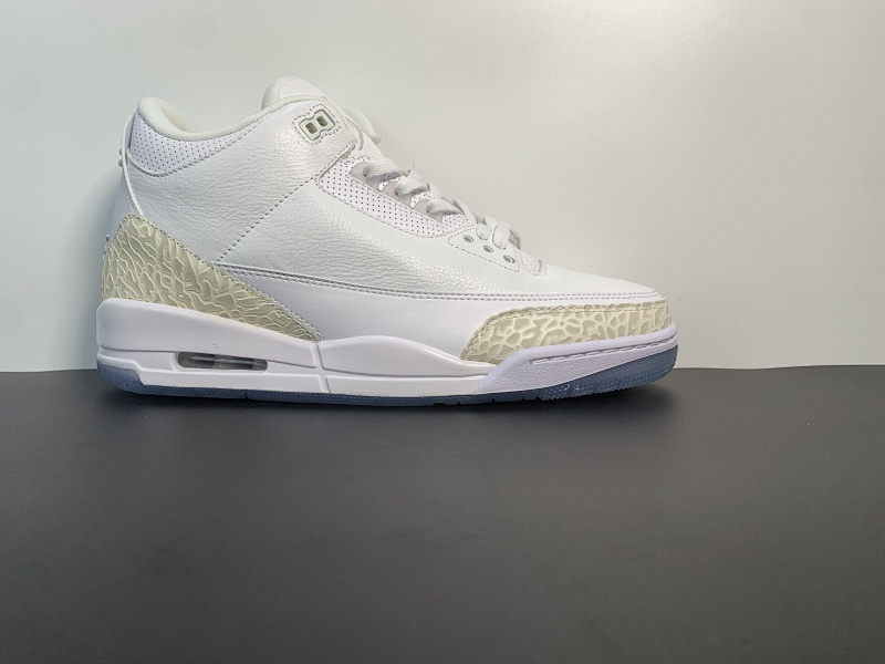 Air Jordan 3 “Pure White”全白爆裂水晶底  货号：136064-111尺码40-47.5