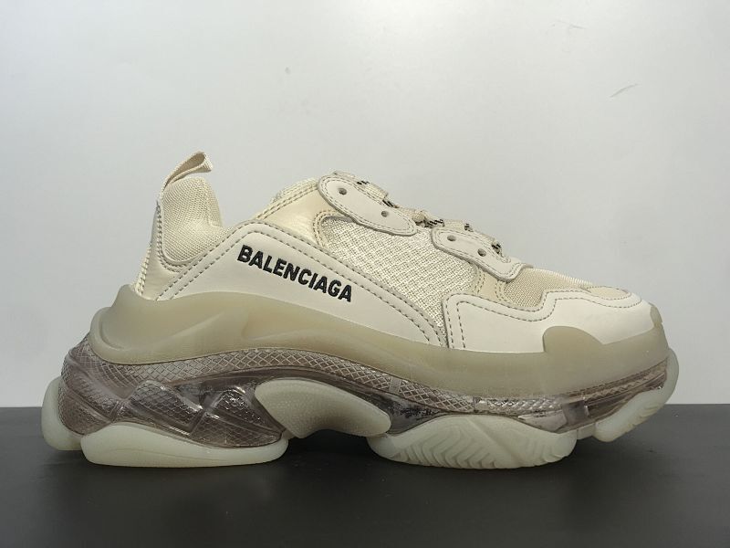 【EA50BA】   米色  Balenciaga Tripe-S 巴黎气垫老爹鞋，货号：544351，尺码：35--45
