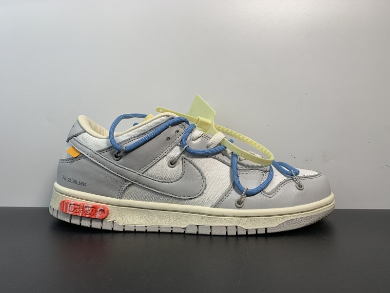 纯原版本 Off-White x Nk Dunk Low“04 of 50”OW 白灰色 休闲运动滑板鞋 DM1602-113 尺码：36 ～47.