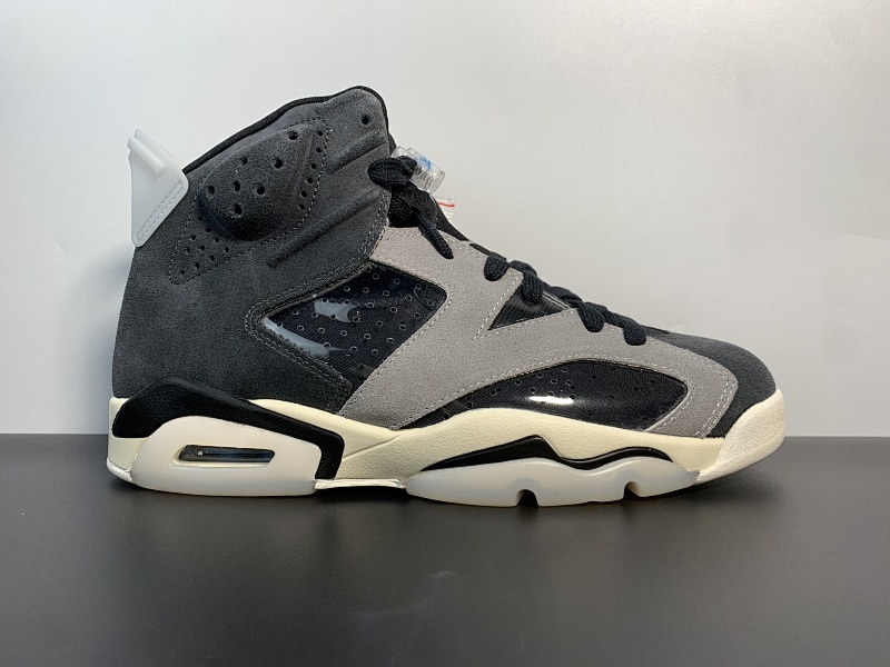 Nike AIR JORDAN 6 AJ6 烟灰 麂皮 大巴黎 篮球鞋CK6635-001 尺码：36-47.5