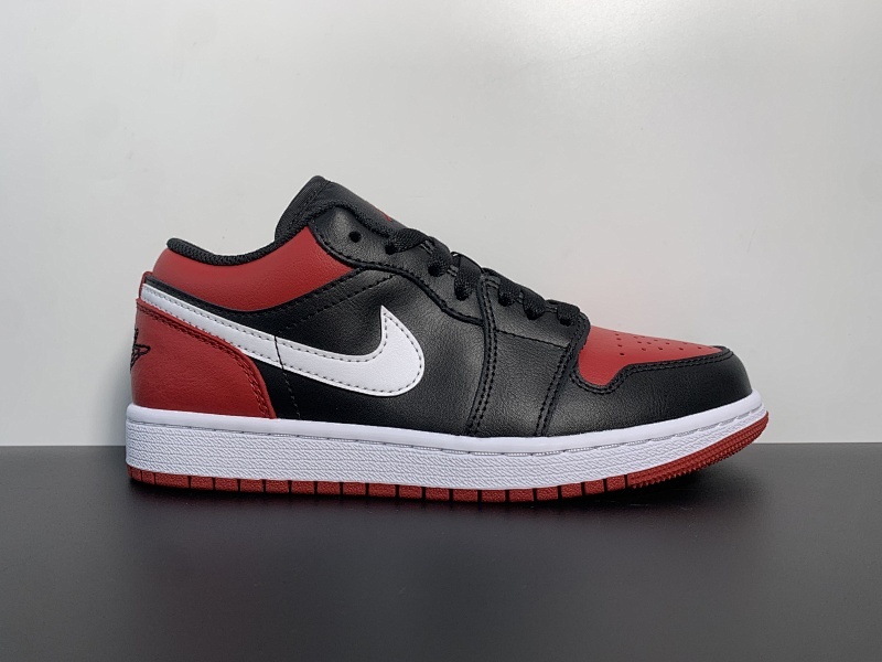 神版 Air Jordan 1 低帮 黑白红，支持放货 一件代发！553560 066 原厂工艺 原厂成型技术 原厂折边 品控 价格 绝对炸翻市场欢迎比价 尺码：36-47.5 全码出货