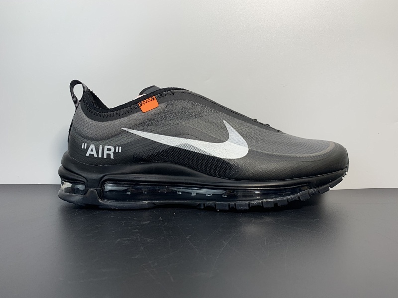 【CA90BA】97黑子弹联名，顶级版本补货 Nike Air Max 97 OFF WHITE "Black" 黑白  货号 AJ4585 001 尺码：36-46