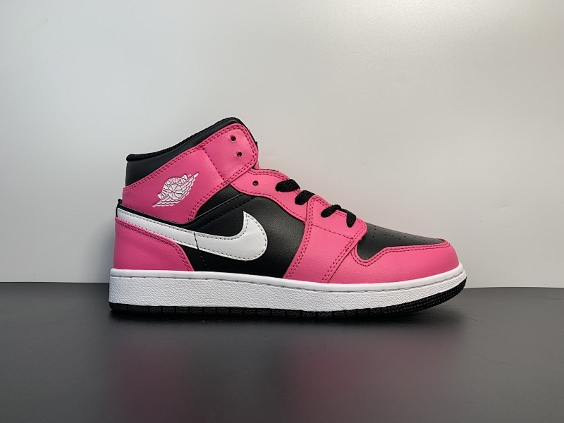 【BA40BA】aj1mid黑粉 尺码：36-40 Air Jordan 1 Mid Pinksicle Aj1黑粉篮球鞋 555112-002