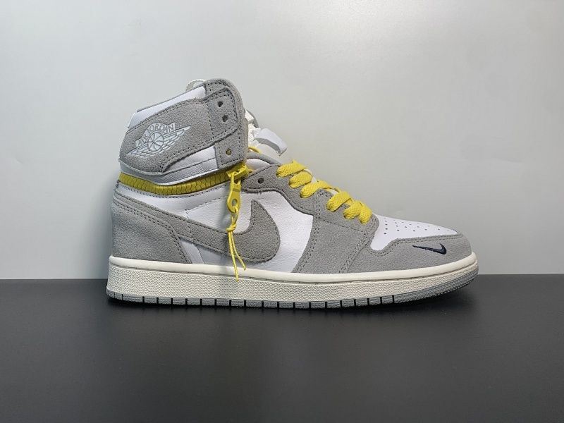 Nike Air Jordan 1 Retro High Switch AJ1乔丹一代高帮“灰白黄拉链换帮”CW6576-100 尺码：36-46