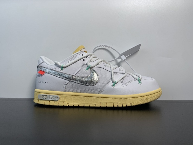 Off white x NK Dunk the01-50白黄 size36-47.5 货号：DM1602-127