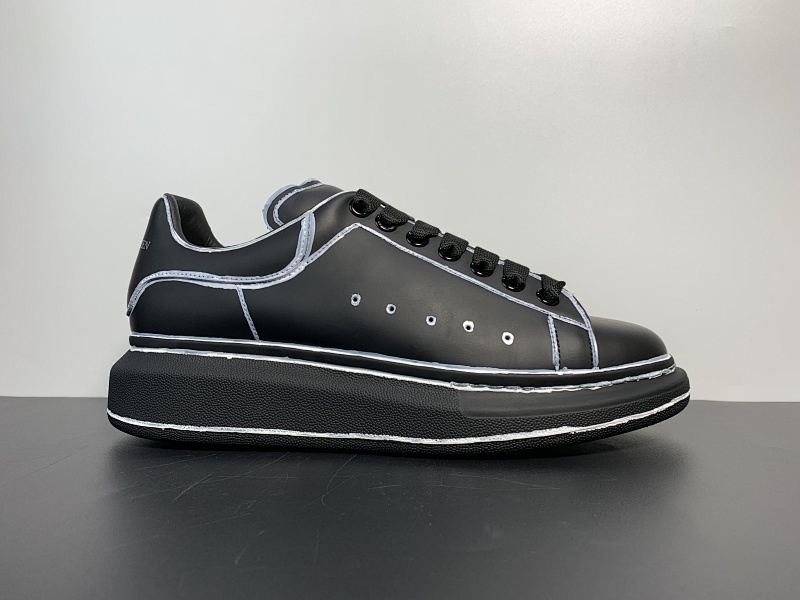 【广州K厂：麦昆】 黑皮油边Alexander McQUEEN，尺码：35-45.无半码， 最顶级版本