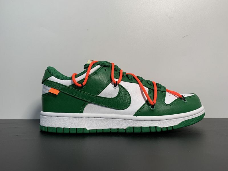 CT0856-100 纯原高端版本 正确版银色外盒包装 Off-White x Futura x Nike SB Dunk OW联名款 SB系列低帮运动休闲板鞋“OW白深绿橘36-46