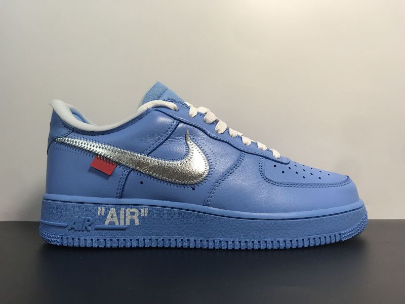 【DA00DA】纯​原 OFF-WHITE X Air Force 1“MCA” 空‎军联​名蓝色‌艺术馆‌   货号：CL1173-400