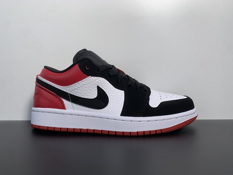 神版 Air Jordan 1 低帮 黑白红 原厂工艺 原厂成型技术 原厂折边 品控 价格 绝对炸翻市场欢迎比价 尺码：36-47.5 全码出货