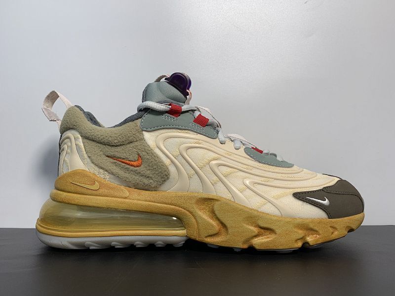 【CA60BA】耐克 NIKE AIR MAX 270款 REACT X TRAVIS SCOTT 半掌气垫 跑步鞋 货号：CT2864-200